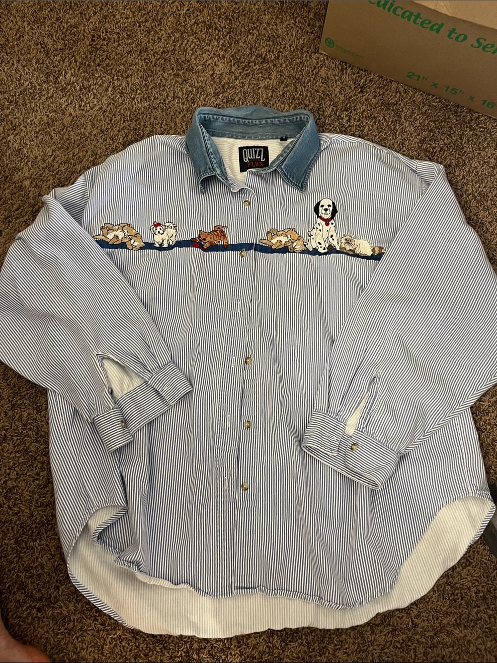 Embroidered Cotton Button Up